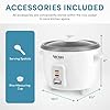 AROMA® Arrocera, 3 Tazas (Sin Cocinar) / 6 Tazas (Cocidas), Arrocera Pequeña, Cocedor de Avena, Preparador de Sopas, Mantener Caliente Automático, 1.5 Qt, Blanco, ARC-363NG