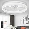Ventilador de Techo LED 20" Perfil Bajo | Sin Aspas | Motor CC Silencioso | Control Remoto y App | Blanco