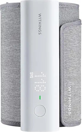 Withings BPM Connect – Tensómetro Digital de Brazo | Monitor de Presión Arterial y Frecuencia Cardíaca | WiFi y Bluetooth | Compatible iOS y Android | Aprobado FDA
