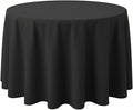 Surmente Mantel negro para mesas redondas, manteles redondos de 108 pulgadas para bodas, banquetes o restaurantes