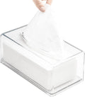 Caja de pañuelos cuadrada de acrílico transparente, fundas rectangulares para cajas, soportes para servilletas faciales de baño, dispensador de toallitas para secadora transparente para baño, cocina y automóviles.