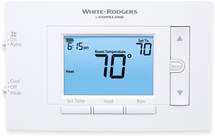 Termostato programable convencional Emerson 1F83C-11PR (1H/1C), blanco