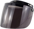 Visor de Repuesto para Casco de Moto 3 Broches | Lente Abatible con Protección UV | Ahumado | Compatible con Cascos Harley de 3 Broches