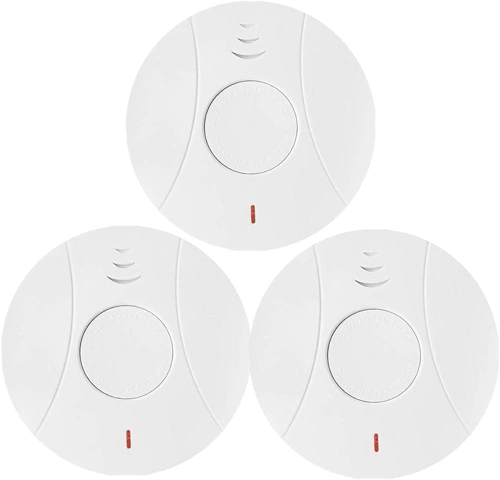 3 Pack Detectores de Humo Fotoeléctricos con Batería – Protección para el Hogar