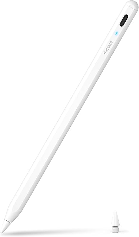 Metapen Lápiz A8 para Apple iPad 2018-2025, (carga 2 veces más rápida), sensibilidad de inclinación, precisión de píxeles, lápiz óptico para iPad 11/10/9/8/7/6ª generación, Pro 12.9/11/13