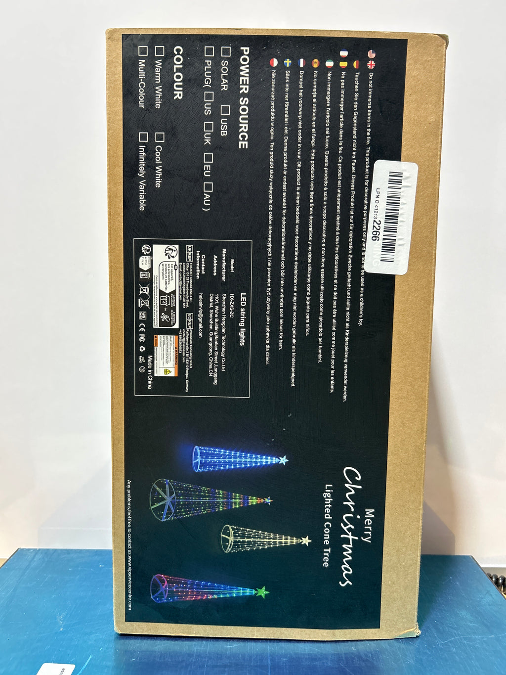 Luces solares para árbol de Navidad de exterior Forlivese de 202 LED, con forma de cono artificial iluminado de 1,5 m con control remoto, 8 modos, carga USB, temporizador e impermeable, ideal para jardín, patio, color blanco cálido. 