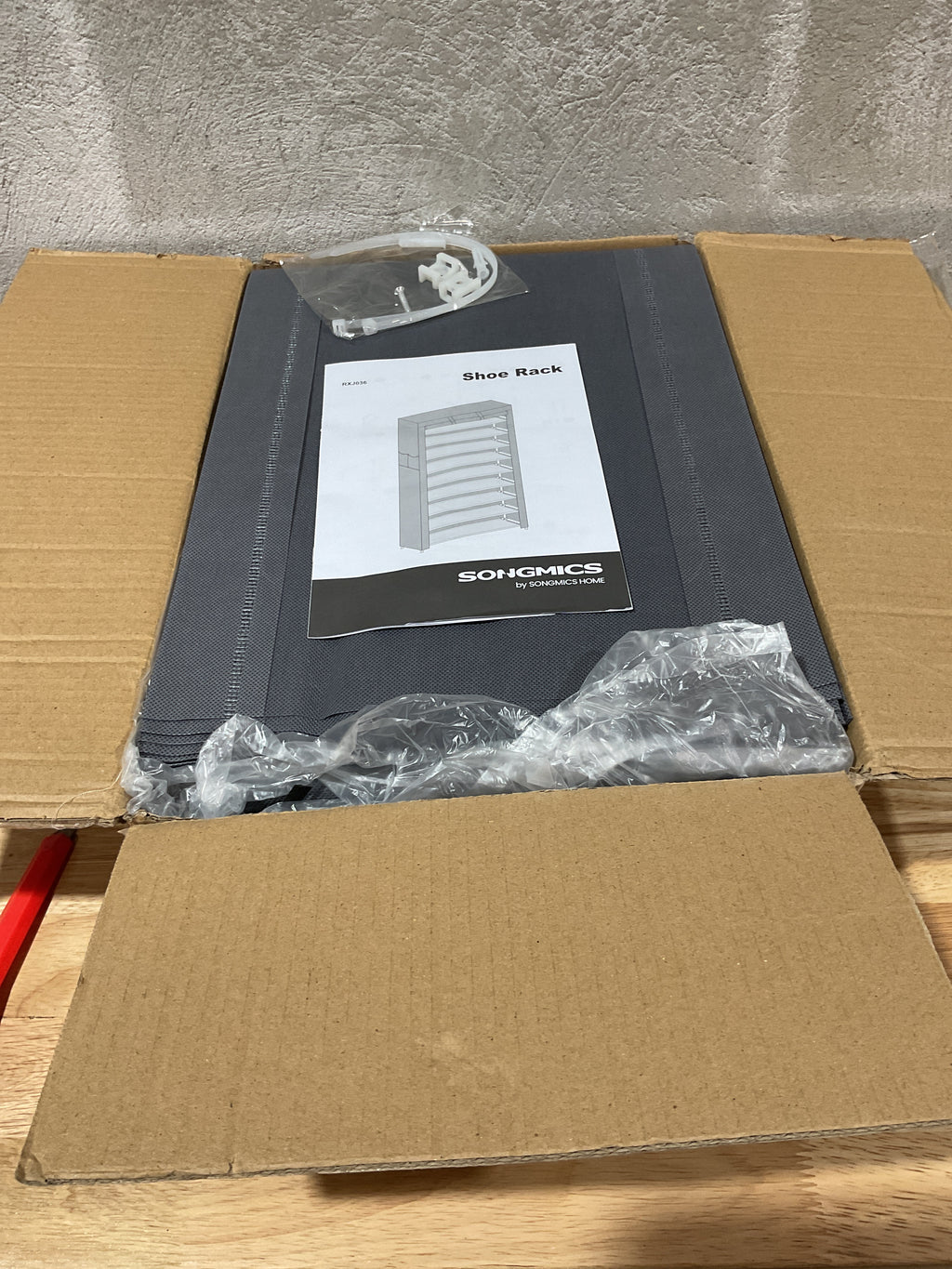 SONGMICS Zapatero de 10 niveles, zapatero con cubierta antipolvo, organizador de zapatos independiente para armario y entrada, con capacidad para 40-50 pares de zapatos, para zapatillas y tacones altos, gris URXJ36G 