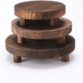 Geetery - 3 piezas elevadoras de madera para soporte de pedestal de madera
