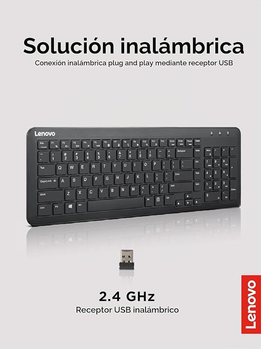 Lenovo Teclado inalámbrico 300, negro