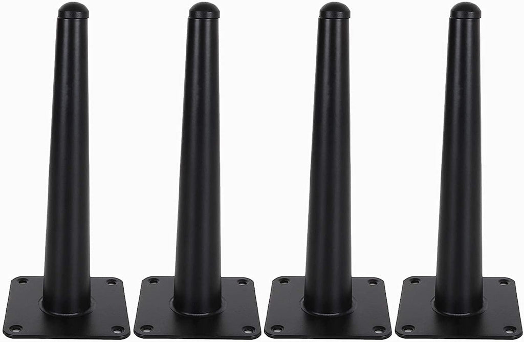 4 patas cónicas para muebles, patas de repuesto de metal estilo mediados de siglo para sillas, sofás, armarios, mesas, con tornillos de montaje (color recto, tamaño: 5.9 pulgadas)