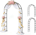 Pérgola metálica Thorise de 2,4 m de alto x 1,4 m de ancho, fácil de armar, 2 tamaños, para diversas plantas trepadoras, arco de jardín para bodas, decoración de fiestas nupciales, pérgola ancha, 1 unidad.