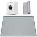 Bandeja Desagüe Lavadora 68.58x68.58cm con Bordes Elevados 1.98cm, Tapete Silicona Impermeable, Bandeja Desagüe Lavadora Antideslizante Impermeable para Protección Piso, Lavadora Secadora, Gris