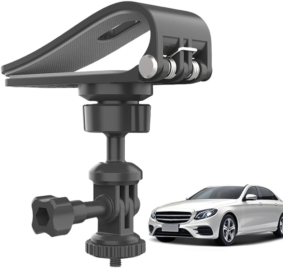 EL SET INCLUYE 2 SOPORTES-Soporte para cámara de acción con ajuste de rotación de 360° para parasol de coche, rosca de 1/4 de pulgada