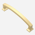 Asidrama 10 Pack 5 Inch(128mm) Hole Centers Brushed Brass Kitchen Cabinet Handles, Gold Cabinet Pulls Kitchen Cabinet Hardware for Cupboard Drawer Pulls