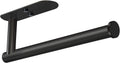 ⚠️ No contiene el adhesivo ni tornillos para instalar | Soporte de Toallas de Papel Adhesivo VAEHOLD Montaje en Pared Bajo Armario para Toalla de Papel de Cocina, Soporte de Rollo Negro Adherible a Pared, Acero Inoxidable