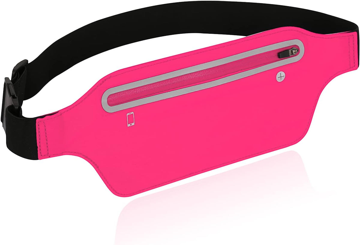 Riñonera Deportiva MOVOYEE Impermeable con Bolsillo Expandible para Celular — Unisex, Rosado