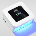 Lámpara UV LED Inalámbrica GAOY para Uñas de Gel, Luz UV Recargable, Secador Uñas Profesional con 4 Temporizadores, Sensor Automático Modo Sensible para Curado Rápido, Blanco