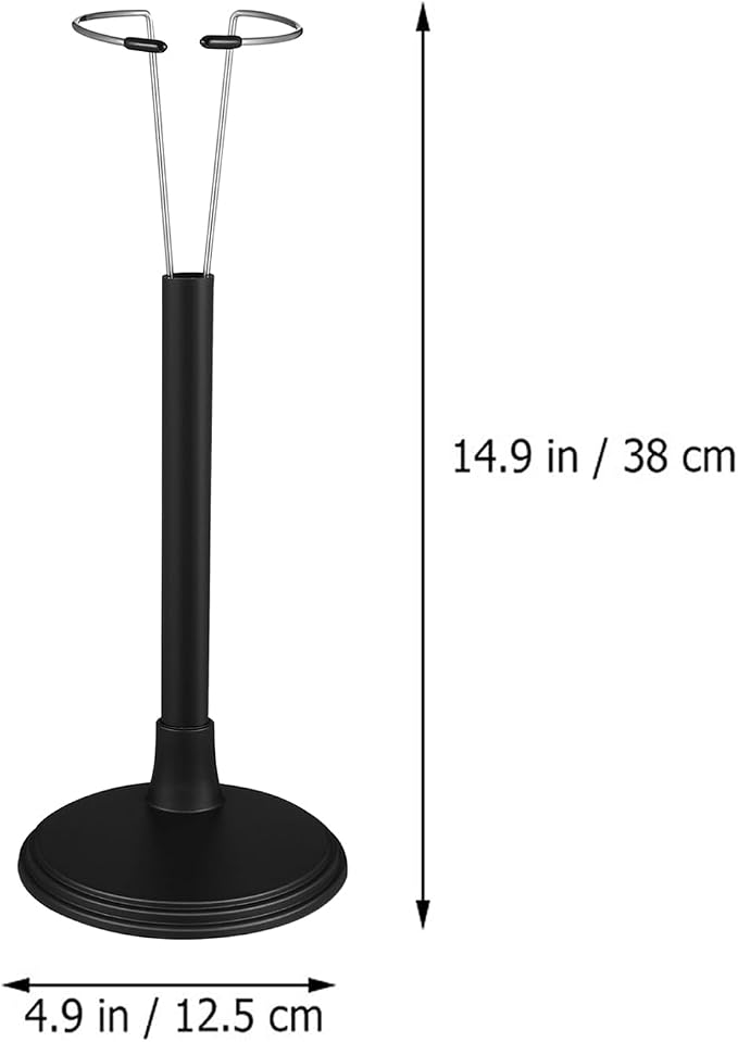 Jarbins 4 piezas de soporte de exhibición de muñecas negras para figuras de acción de 18 pulgadas, soporte vertical reutilizable, accesorio de muebles de casa de muñecas, mediano, blanco