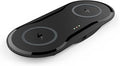 Cargador inalámbrico rápido 2 en 1 de 30 W, almohadilla de carga inalámbrica, estación de carga inalámbrica dual de 15 W para Samsung iPhone, AirPods tipo C, cable incluido, negro