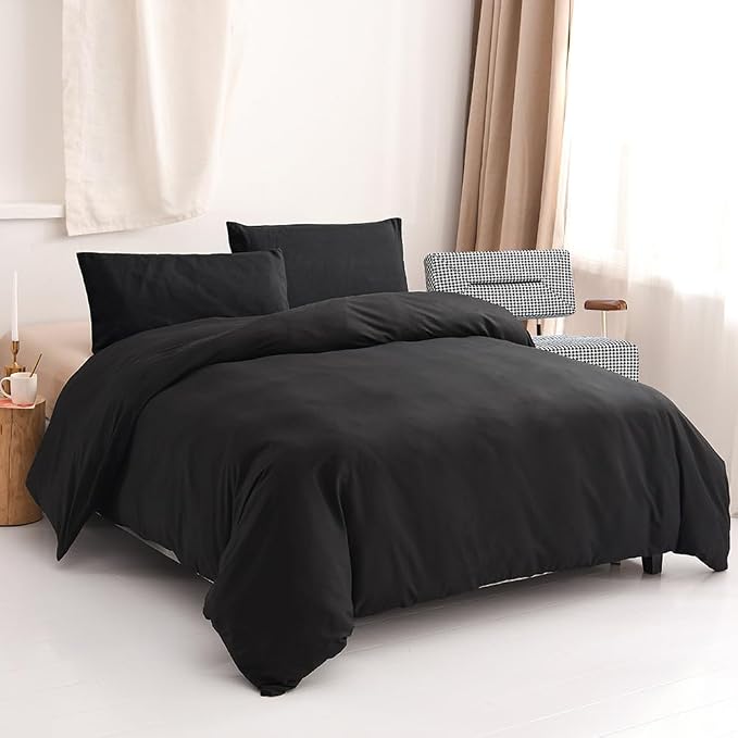Juego de Edredón CLOTHKNOW Negro – Talla Twin, Todas las Estaciones