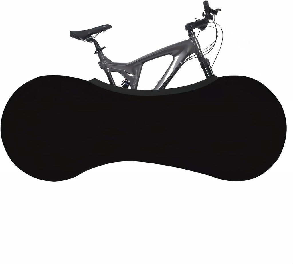 Fundas elásticas de alta elasticidad para ruedas de bicicleta, bolsas de almacenamiento de poliéster a prueba de polvo para ruedas de 24 a 26 pulgadas, lavables a máquina para uso en interiores y exteriores (Negro)