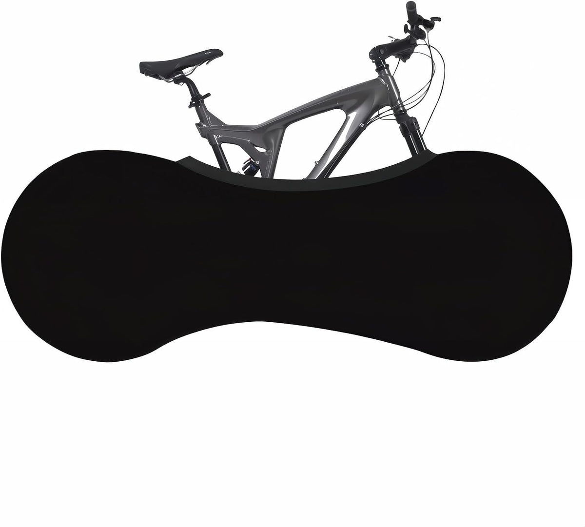 Fundas elásticas de alta elasticidad para ruedas de bicicleta, bolsas de almacenamiento de poliéster a prueba de polvo para ruedas de 24 a 26 pulgadas, lavables a máquina para uso en interiores y exteriores (Negro)
