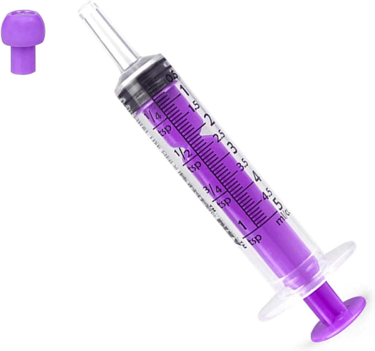 Jeringa Plastica con Tapa 30x5ml | Empaque Sellado Individual | Medicion de Liquidos para Laboratorio y Alimentacion de Mascotas