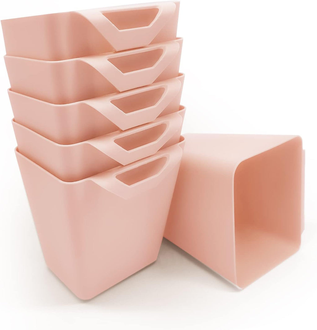Paquete de 6 portavasos, organizador de carrito rodante, accesorios para carrito de almacenamiento, cubo colgante para niños