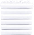 Sábanas Bajeras FreshCulture Twin Pack 6 – Microfibra Suave, Bolsillo Profundo, Blancas para Hogar, Hotel y Salón de Belleza