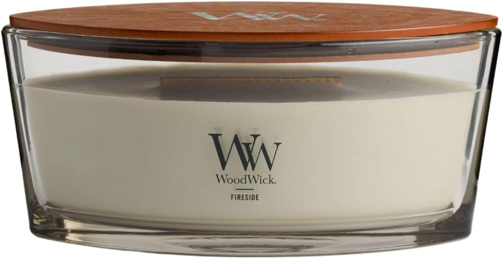 Velas navideñas WoodWick Fireside para hombres y mujeres, 473 ml (16 oz) con mecha crepitante 