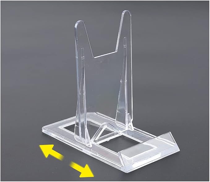 Set de 6 Caballetes Acrílicos Transparentes | Soporte Ajustable para Fotos, Monedas, Medallas y Más
