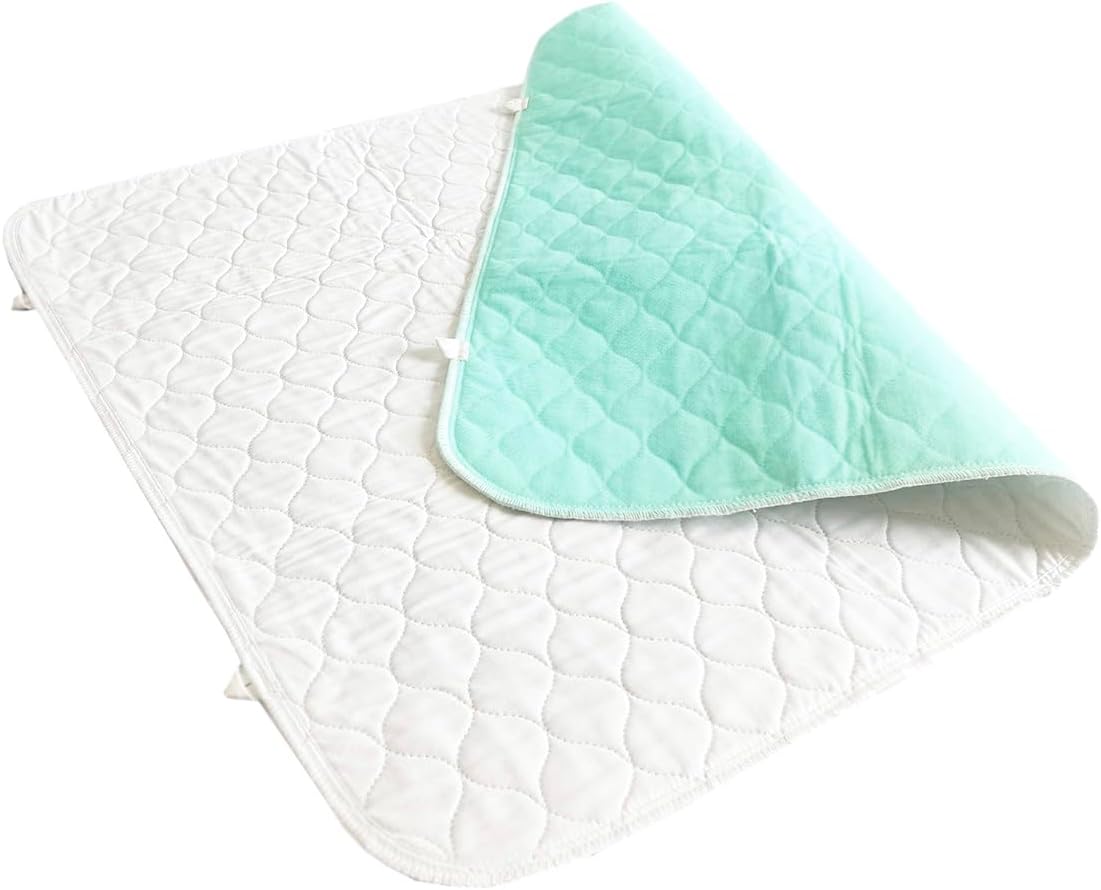 Almohadillas Acolchadas de Algodón Careboree Pack 2 – 34x52 Pulgadas (86x132 cm), Protectores Impermeables Reutilizables para Cama