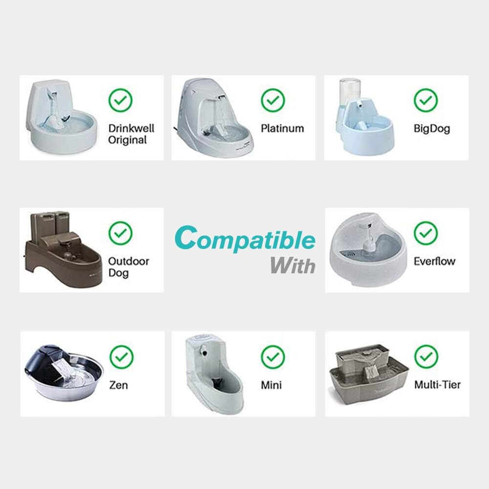 Filtros para fuente de agua compatibles con Drinkwell Platium Pet Dog Cat Fountain Filtros de carbón de primera calidad