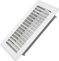 Howeall 4" x 8" Floor Register - Heavy Duty Steel Walkable Floor Vents - Easy Adjust Air Supply Lever - Vent Covers for Home (White)