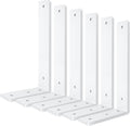 Soporte Blanco para Estante Flotante 12 Pulgadas | Pack de 6 Heavy Duty con Herrajes de Montaje DIY CONTIENE 6 UNIDADES