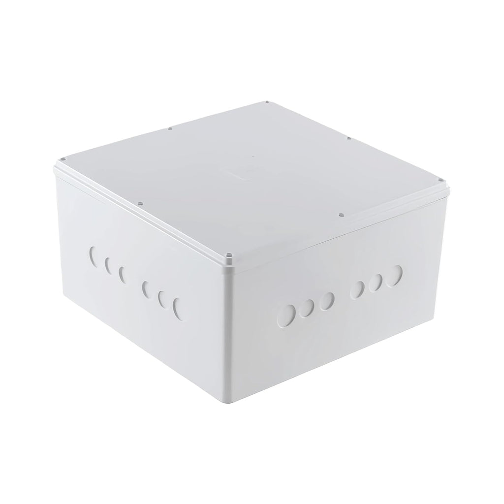 Caja de conexiones de 12" x 12" x 6" a prueba de polvo, de plástico PVC, con orificios preformados de 3/4" y 1", caja de conexiones para proyectos eléctricos, caja de conductos para gabinetes eléctricos exteriores.