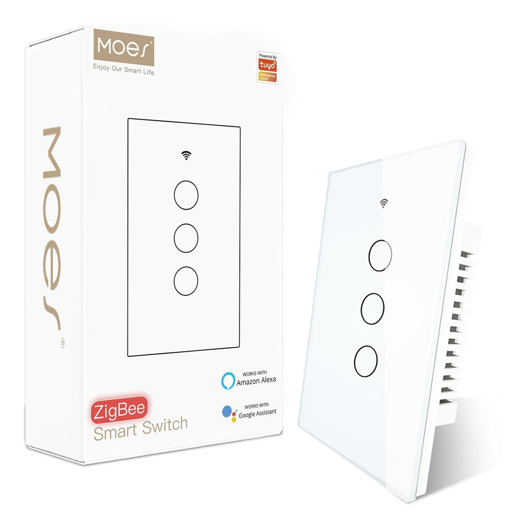 MOES Zigbee Smart Switch 3 Gang, Need MOES Zigbee Hub y cable neutro
