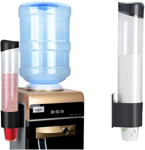 Dispensador de vasos IWNTWY, portavasos de agua montado en la pared, compatible con vasos desechables de papel y plástico