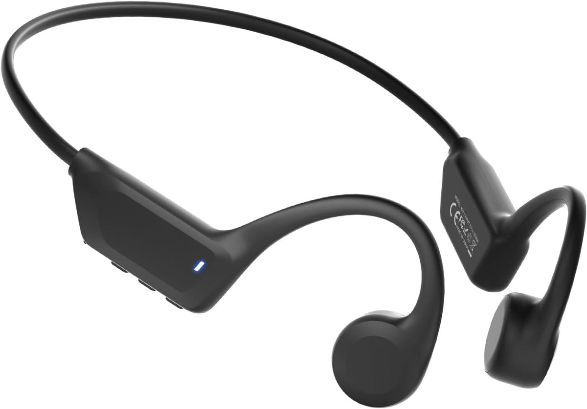 Audífonos de Conducción Ósea Bluetooth 6.0 Impermeables – Ultra Ligeros, Batería 10 Horas, Oído Abierto para Correr, Ciclismo e Hiking
