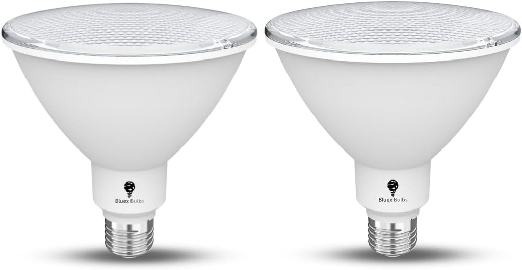 UN BOMBILLO NO ENCIENDE-Bombillo LED de Alta Potencia para Exterior PAR38, 20W, Equivalente a 250W, 2800 Lumenes, Regulable, Reflector Impermeable E26, 4000K Blanco Frio, Paquete de 2