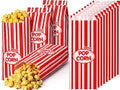 Bolsas de Palomitas Desechables Sherr – 1000 Unidades 1oz, Rayas Rojas Retro para Fiestas, Cine y Eventos