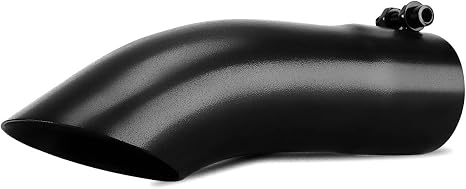 Punta de Escape Negra Universal – Acero Inoxidable, Acabado Negro, Atornillado/Abrazadera