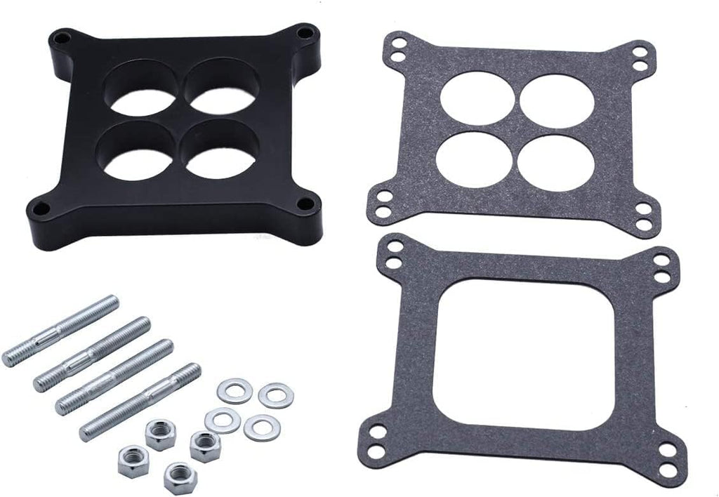 contiene 2 piezas y un paquete con tornillos Espaciador de Carburador SHLPDFM Fenólico 1/2 Pulgada | Compatible con Holley 4150/4160 y AFB | Chevy 4BBL SBC BBC | Juego de 1