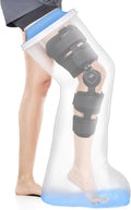 Funda Impermeable Extra Ancha para Pierna | Protector de Yeso para Ducha con Base Antideslizante, Reutilizable | Para Muslo, Pie, Tobillo, Cirugía y Heridas