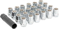USADO-Set de 32 Tuercas de Rin Rough Country | Rosca M14x1.5, Estilo Acorn Abombado Cromado | Tuercas de Extremo Abierto con Llave de Dado | Resistentes a la Corrosión para Rines Aftermarket