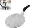 Placa Difusora de Calor, Placa Difusora de Acero Inoxidable de 20cm para Estufa a Gas, Difusor de Calor para Cocina de Inducción Adaptador para Olla Moka, Utensilios de Cocina para Café (20.1