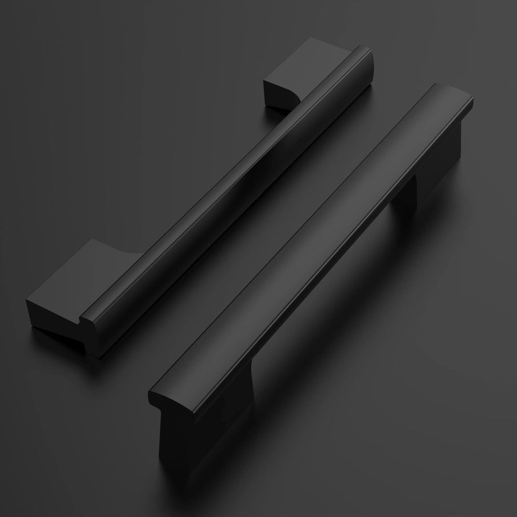 Jaladores de Gabinete Negro Mate Asidrama | Pack 10 | 4 Pulgadas (102mm) | Cocina, Cajones y Alacenas