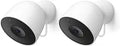 Google Nest Cam Outdoor con Cable 2da Gen — Pack 2 Cámaras de Seguridad 2K con Visión Nocturna