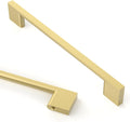 Asidrama 10 Pack 6.3 Inch(160mm) Brushed Gold Kitchen Cabinet Handles, Cabinet Pulls Kitchen Cabinet Hardware for Cupboard Drawer Pulls