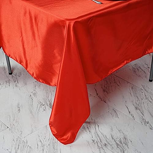Balsa Circle 6 Manteles de Tela de Satén Cuadrados Rojos | Manteles de Mesa para Fiestas, Bodas, Recepciones y Eventos